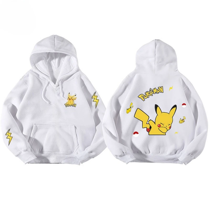 MINISO Pokémon لطيف Eevee مطبوعة هوديي للرجال والنساء 2025 الخريف/الشتاء جديد Y2K Harajuku حجم كبير سترة غير رسمية