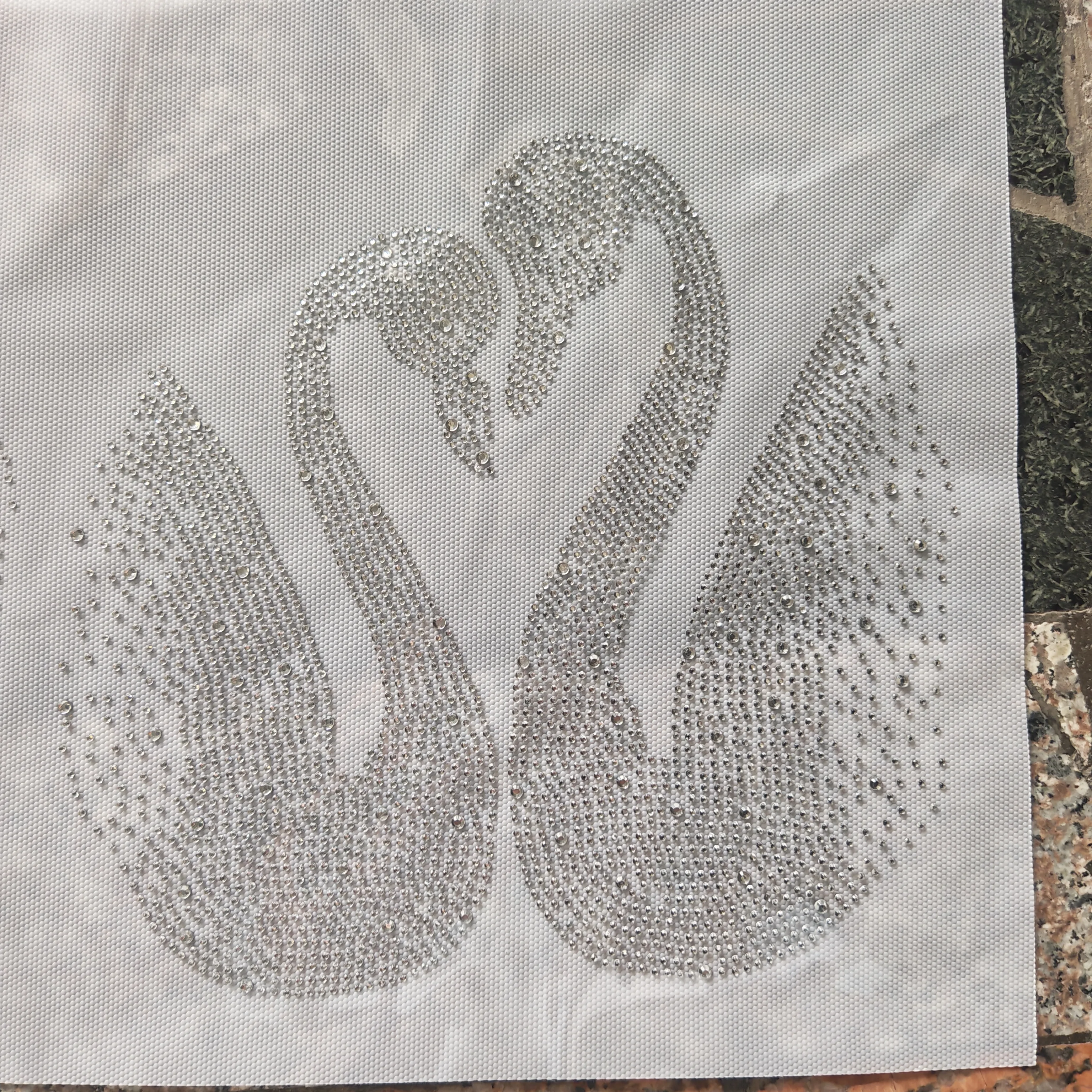 22*21.5 cm Amanti swan stampa design hot fix strass calore progettazione ferro sui motivi Scrapbooking accessori fai da te