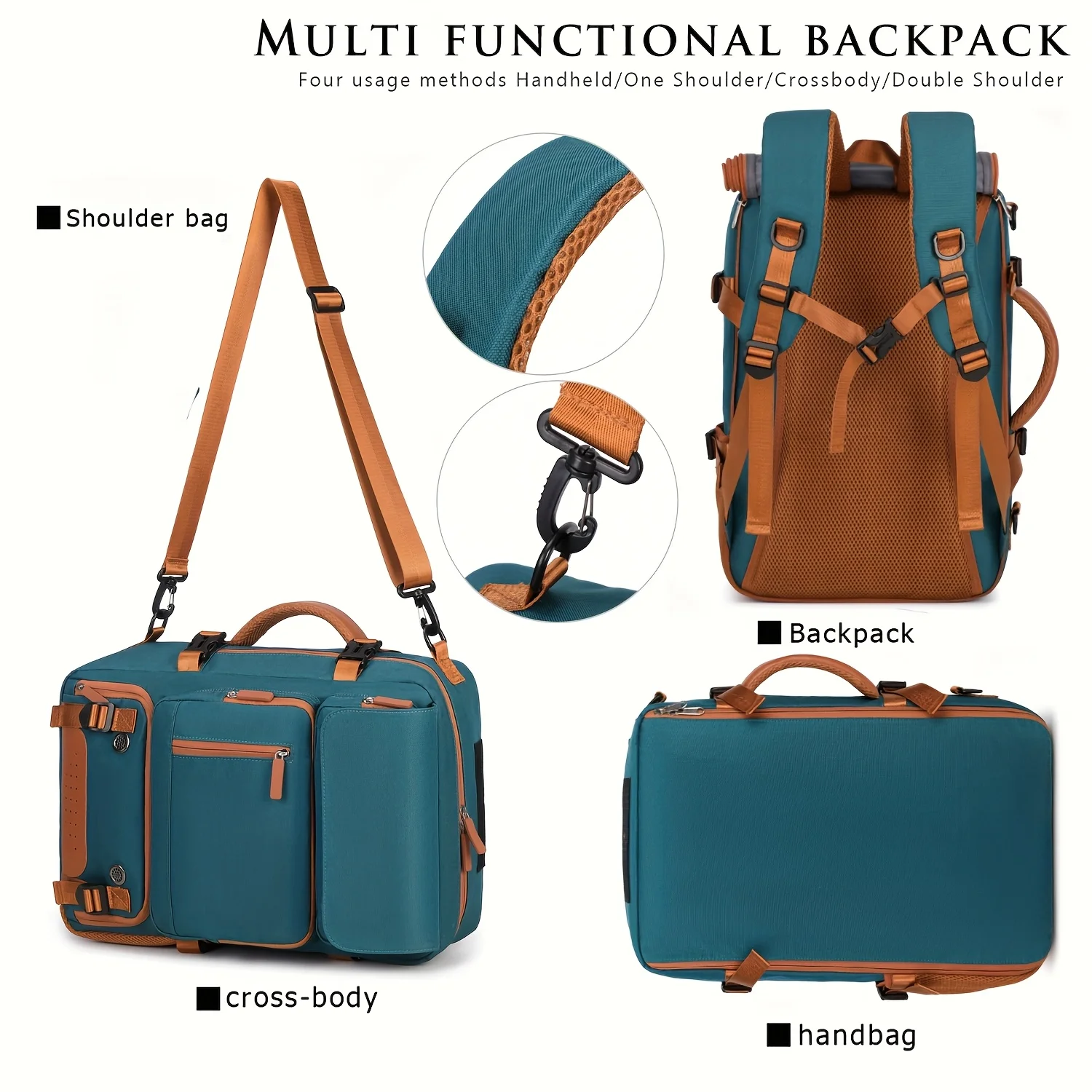 Moda grande capacidade mochilas de viagem multi-funcional três-em-um saco de bagagem à prova dwaterproof água sacos de fitness caminhadas ao ar livre bolsa