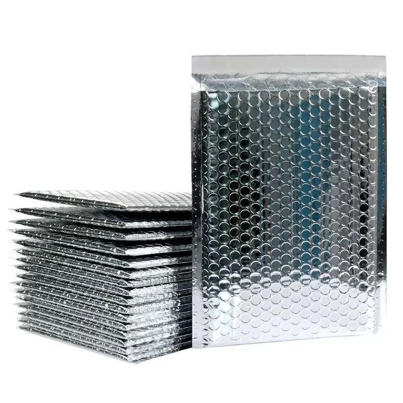 

50 Pcs Golden Bubble Mailers Bubble Mailer Self Seal Padded Envelopes Gift Bags Laser Packaging Envelope Bags for Book