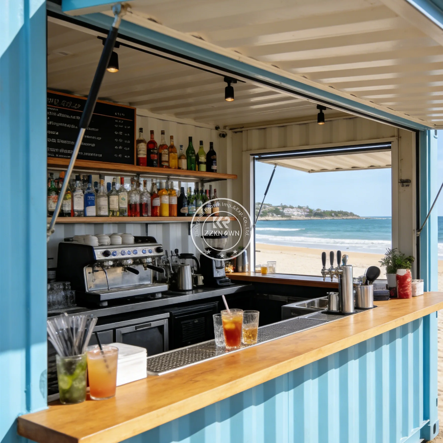 

Creative Portable Container Restaurant Outdoor Dessert Ice Cream Kiosk Sweet Shop Container Bar with Kitchen Equipment