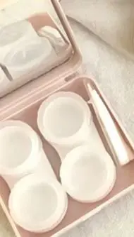 

Cute Portable Cartoon Small Rabbit Eye Contacts With Mirror Contact Lens Case Colored Lenses Container Box For Party Travel Set