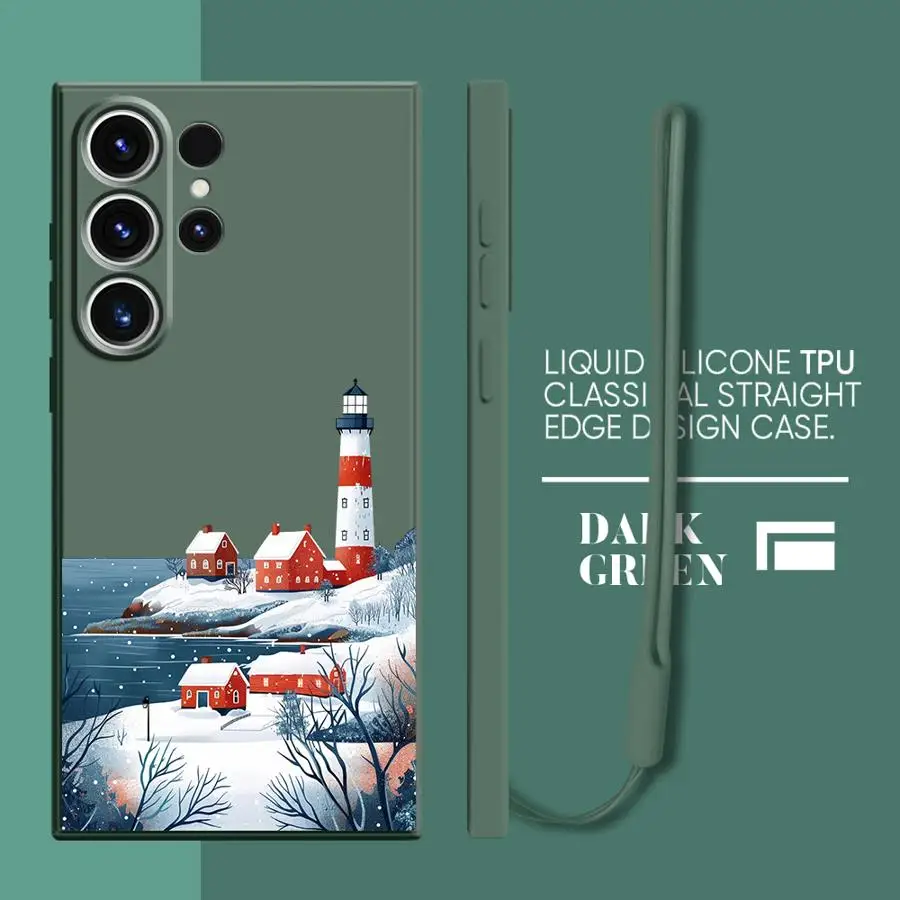 عيد الميلاد سانتا كلوز قضية الهاتف لسامسونج غالاكسي S20 S21 زائد S24 FE ملاحظة 20 10 الترا S23 S22 الترا S25 حافة غطاء ناعم