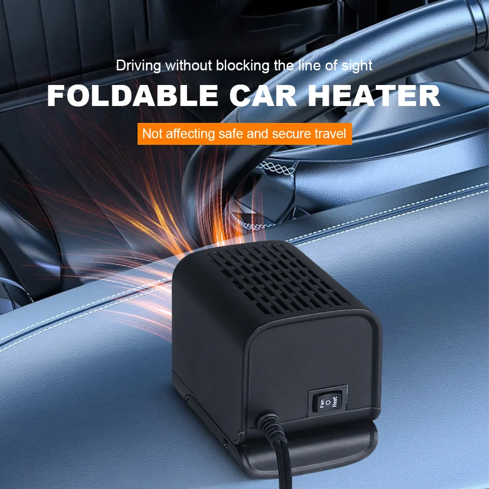 Car Heater 12/24V Portable Car Heating Fan 2 in 1 Cooling Heating Auto Windshield Window Defroster 360° Rotation Auto Heater Fan