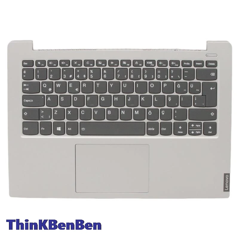 

TR Turkish Platinum Grey Keyboard Upper Case Palmrest Shell Cover For Lenovo Ideapad S340 14 14IWL 14API 14IIL 14IML 5CB0S18537