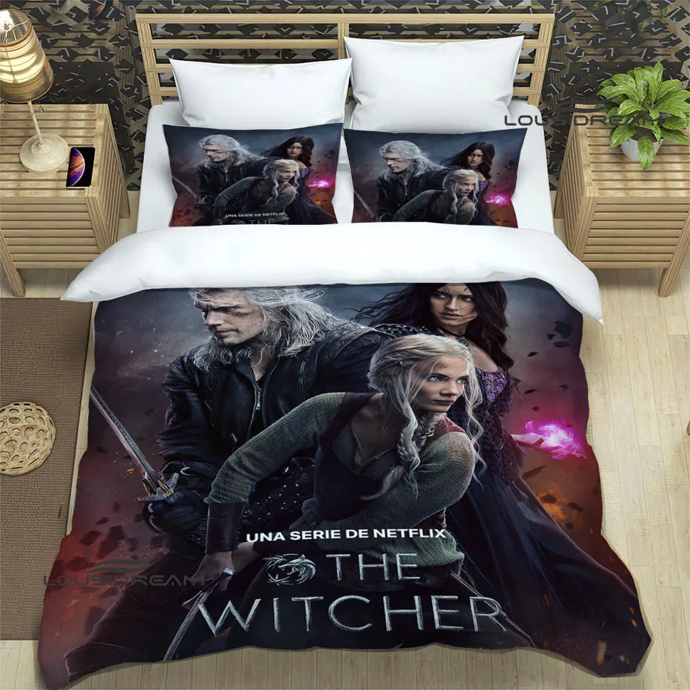 W-Witcher game Printed Bedding Sets exquisite bed supplies set duvet cover bed comforter set bedding set luxury birthday gift