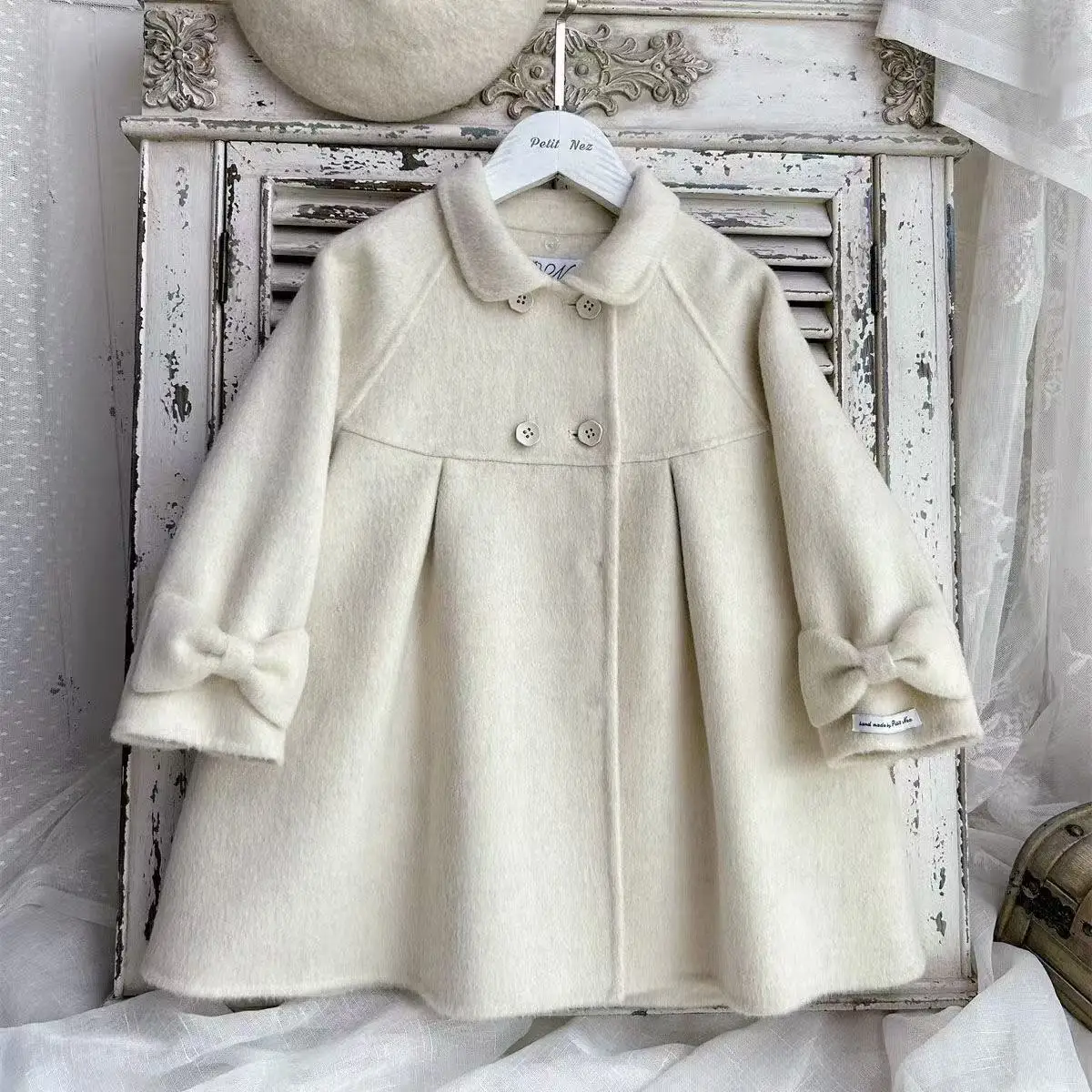 Autumn and Winter High end Girls' Double sided Cashmere Coat Children's Autumn Wool Korean Edition Woolen Coat