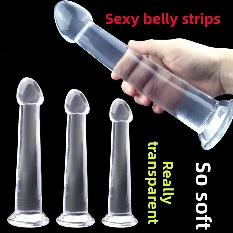 Elastic Jelly Toy with Tapered Shaft Bubble Tip Hands-free Suction Cup Anal Expansion Device Back Court Bead Plug G-spot Adult - view 4