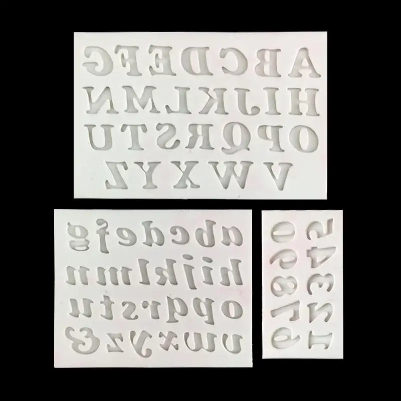 1Pcs Alphabet Number Silicone Mold Cake Decorating Tools DIY Letter Number Fondant Chocolate Jelly Candy Pastry Baking Mould
