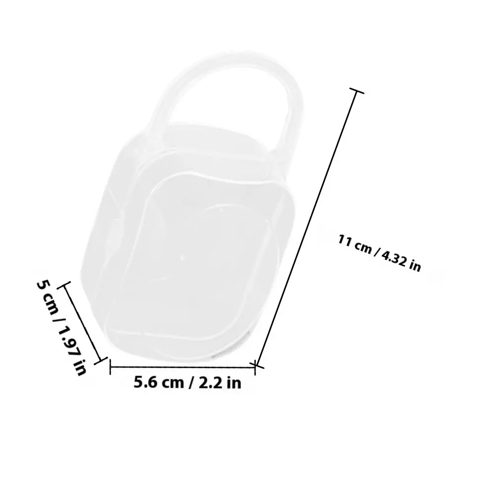 12Pcs Portable Pacifier Carrying Box Clear Baby Pacifier Case Travel Storage Organizer Plastic Infant Container