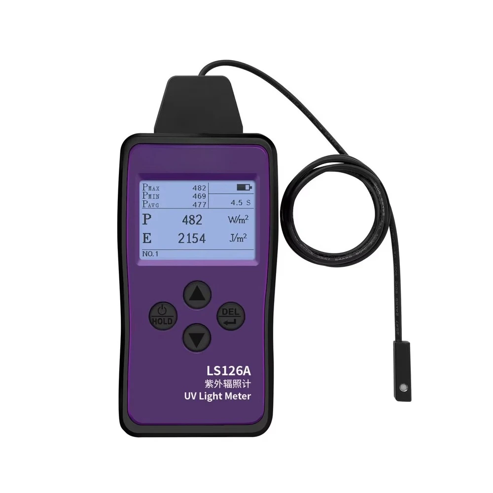 UV Light Meter With 7mm Ultra-small Probe Sensor Linshang LS126A Measure Ultraviolet Irradiance for UVA LED in Curing Machine
