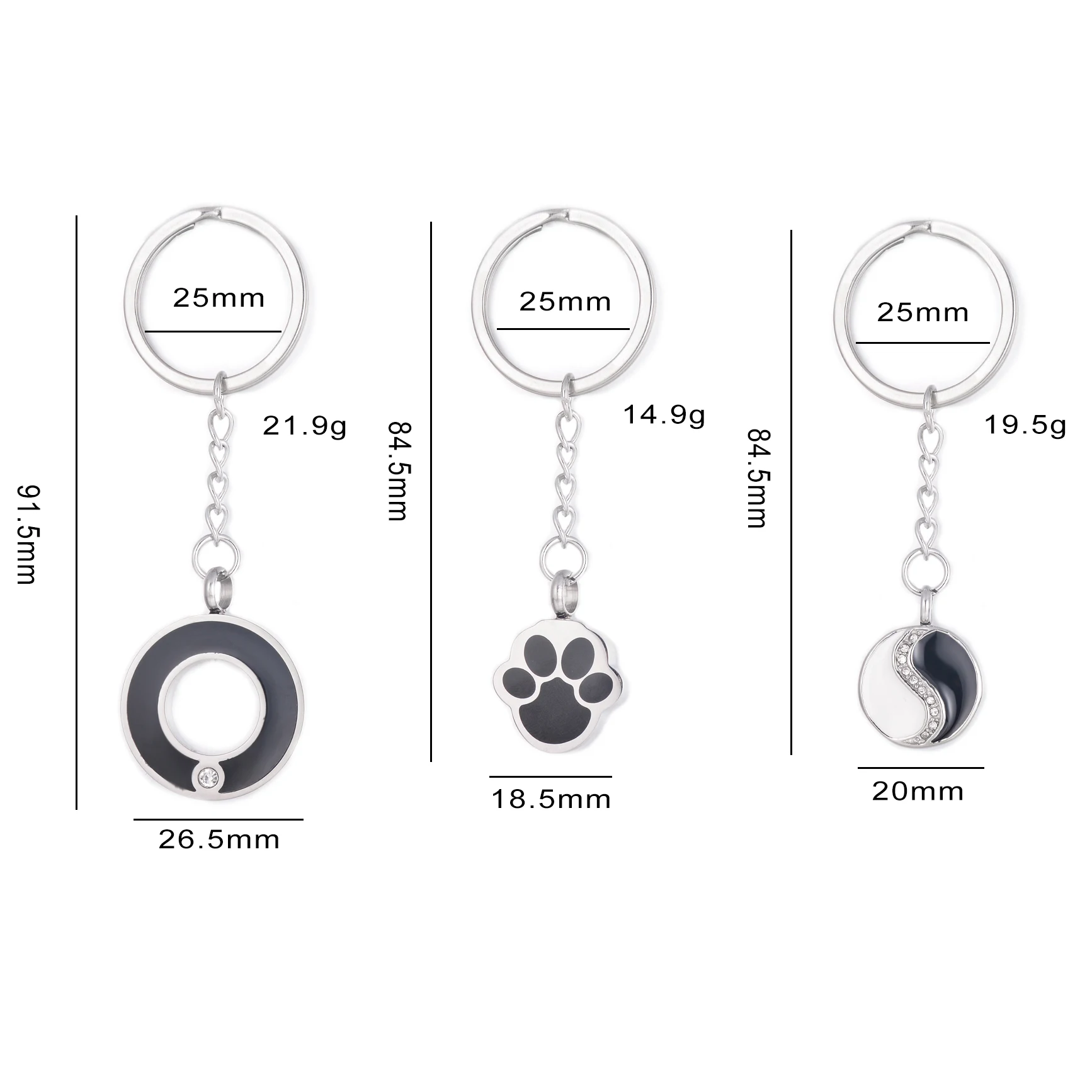 قلادة تذكارية من الفولاذ المقاوم للصدأ ، تذكار حرق الجثث للرماد ، سلسلة مفاتيح جرة ، مجوهرات مقاومة للماء ، قطة حيوان أليف ومخلب كلب ، بيع بالجملة #3