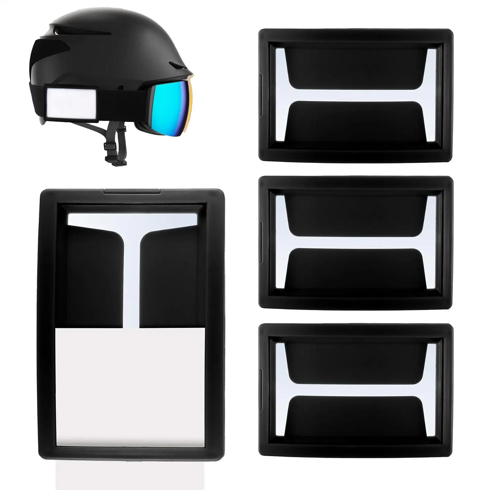 

4 Pieces Ski Pass Holder for Goggles Winter Sports Accessories Fast Access Card Holder for Skiers Men Women Professionals