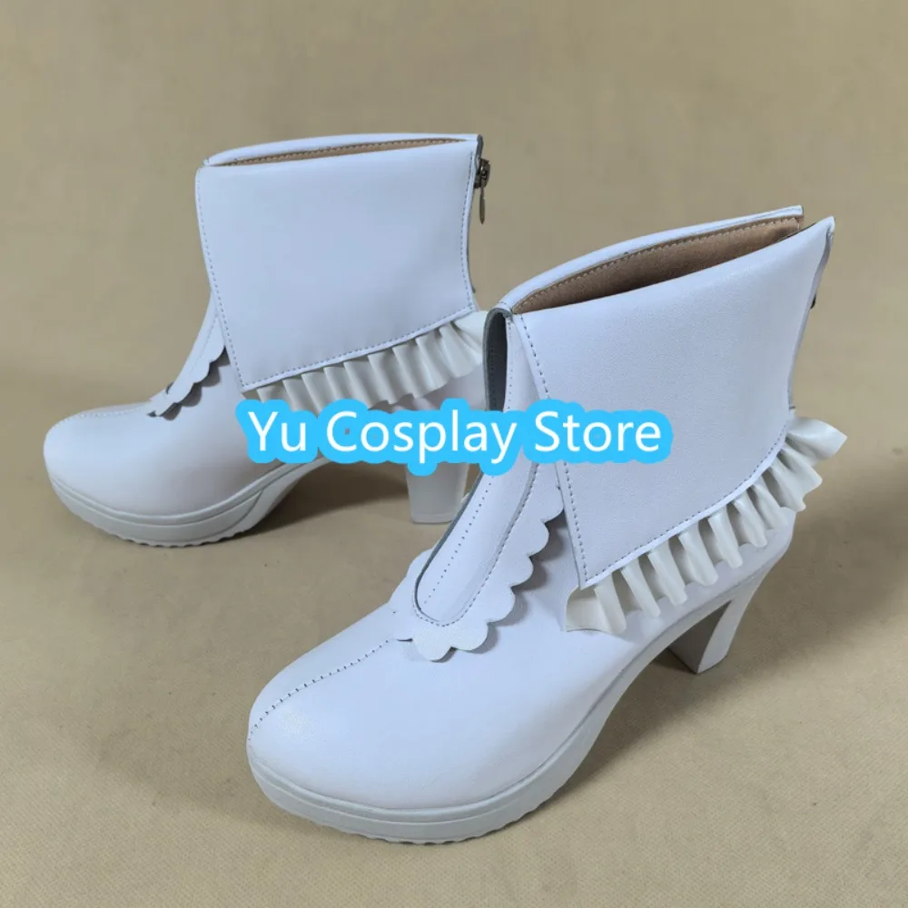 Wit Konijn Jurk Cosplay Schoenen Voor Anime Tentoonstelling Prestaties Anime Cosplay Schoenen Laarzen Halloween Kostuums Rekwisieten