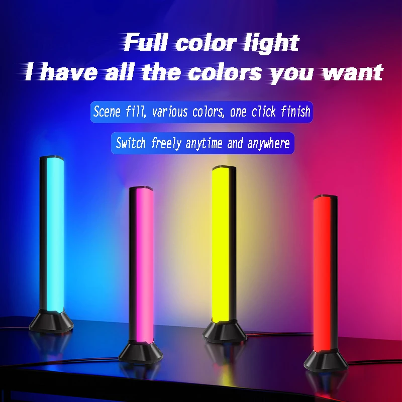 LED atmosphere light smart desktop music USB pickup rhythm light led bar bedroom bedside RGB remote control car atmosphere light