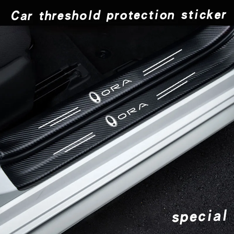 Car Door Sill Plate Protector Stickers For Great Wall Ora Good Cat GT Ballet Ca tWhite Cat IQ Flash Cat Black Cat Accessories