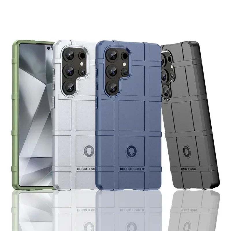 Rugged Shield Military Grade Flexible Phone Case for Samsung Galaxy S23/S24/S25 plus Ultra FE - Drop Protection Cover