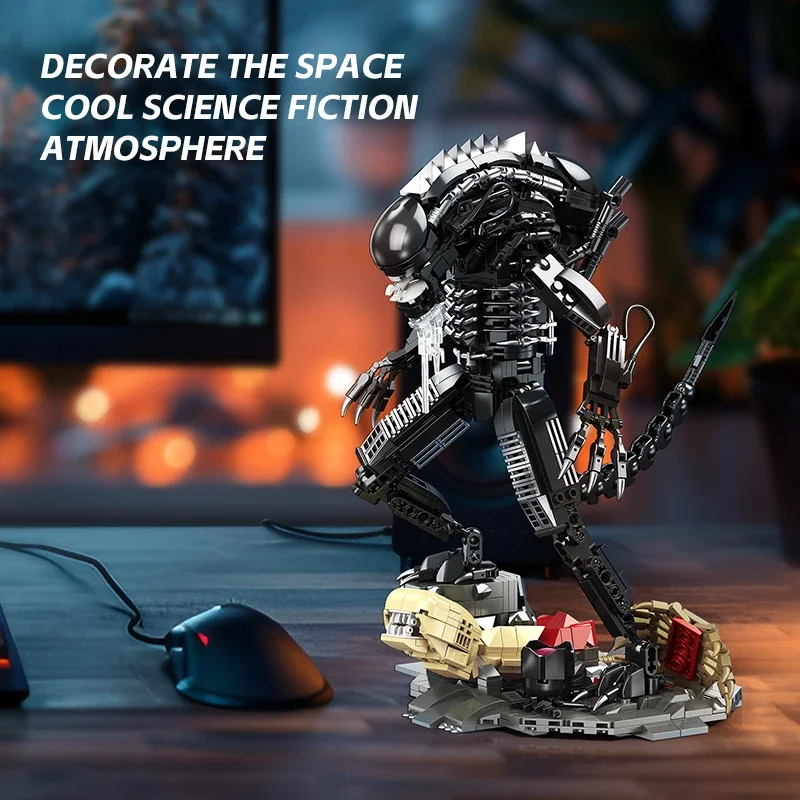 882PCS Alien Monster Building Blocks Classic Movie Robot Assemble Model Bricks Desktop Display Educational Toys Holiday Gifts