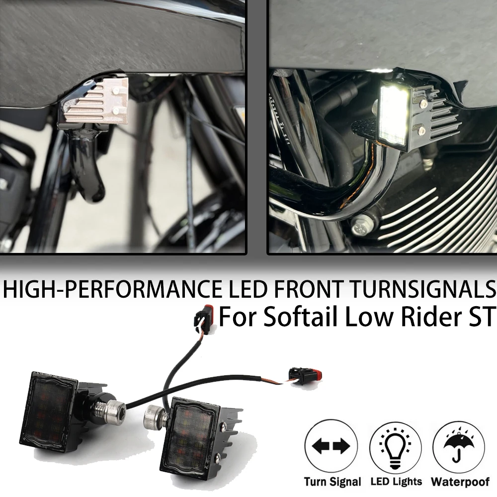 

LED Fairing Decorative Headlights Turn Warning Lights Tools for Harley Softail Low Rider ST/FXLRST & El Diablo FXRST 2022-24