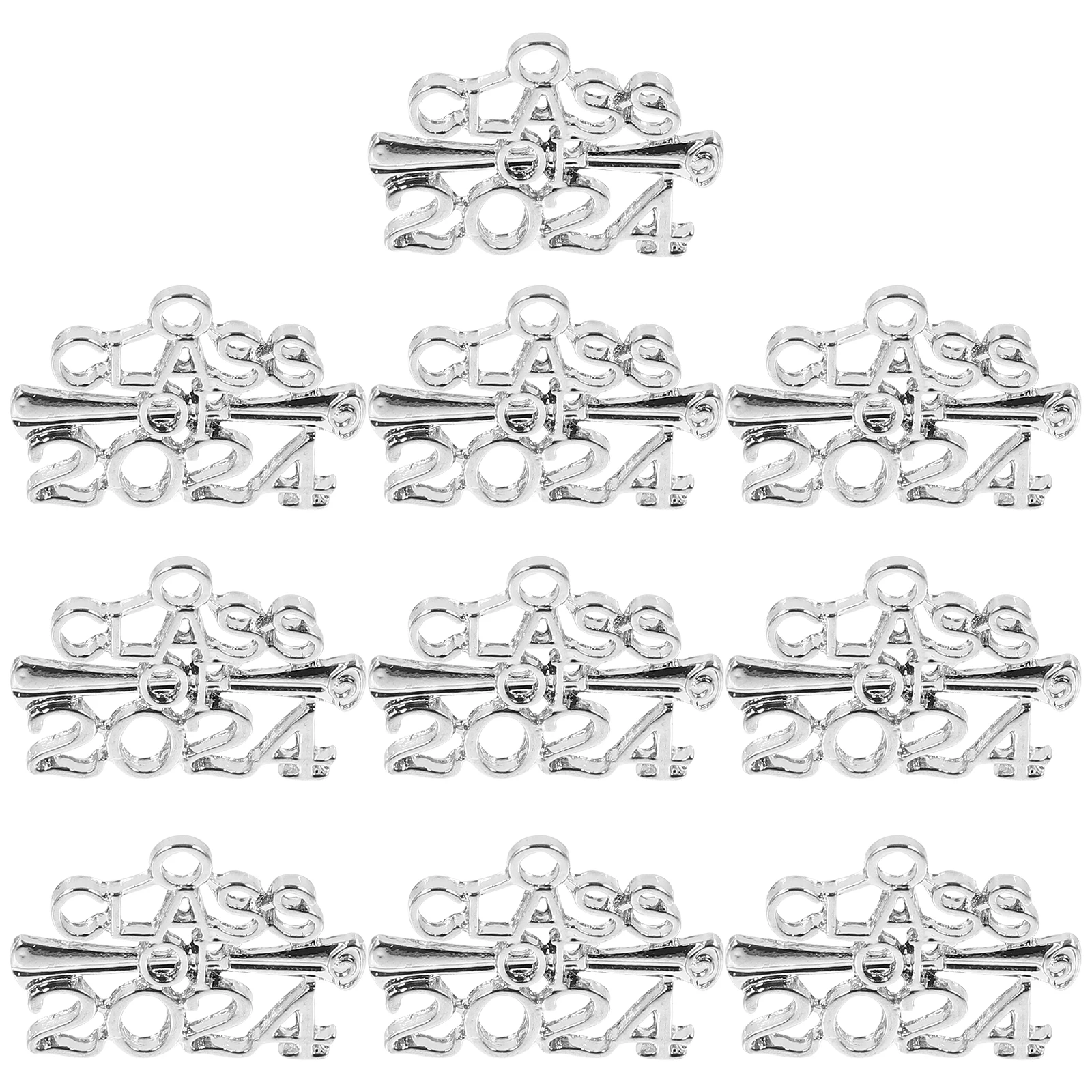 

10 Pcs Alloy Jewelry Charm Necklace Charms Year Metal for Earrings Making Bracelet Jewellery