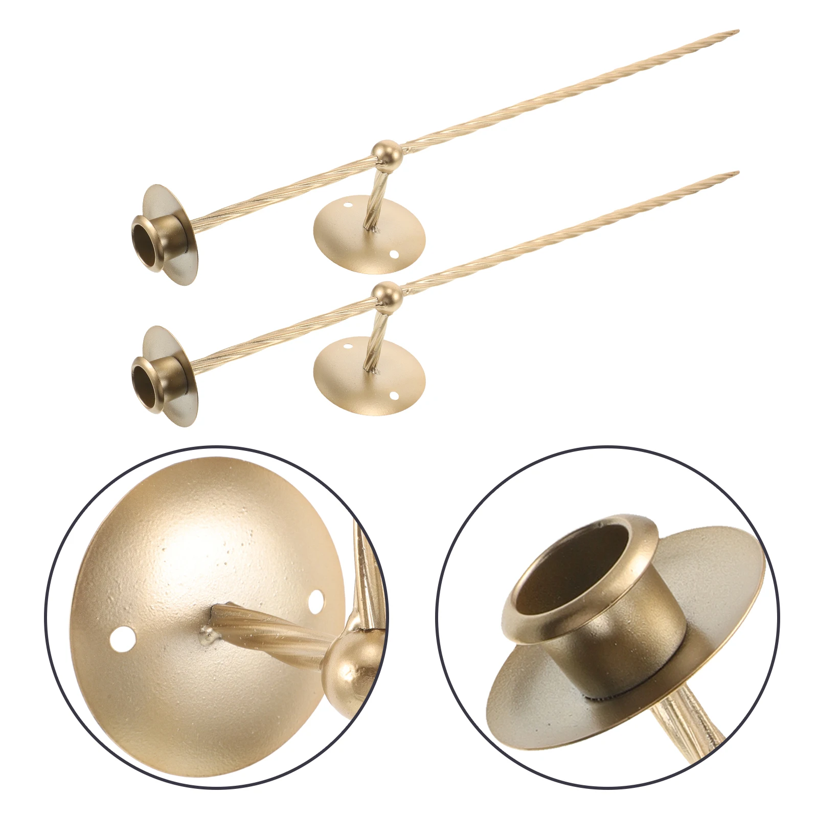 

2pcs Wall Mounted Sconces Art Holder Vintage Metal Pillar Stand For Living Room Bedroom Bathroom Entryway