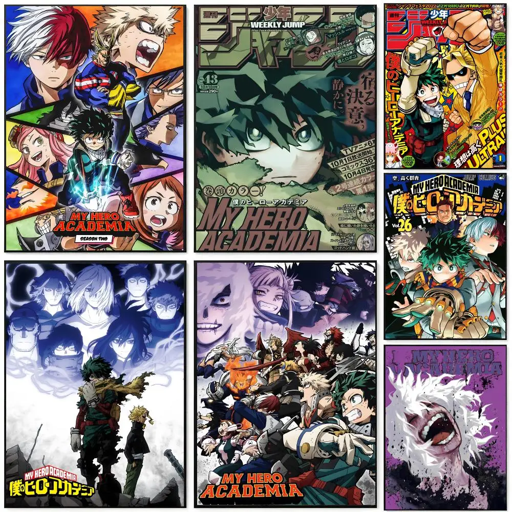 My Hero Academia Poster HD Waterproof Self-Adhesive Wall Art – Multi-Scene Use, Top Gift Pick