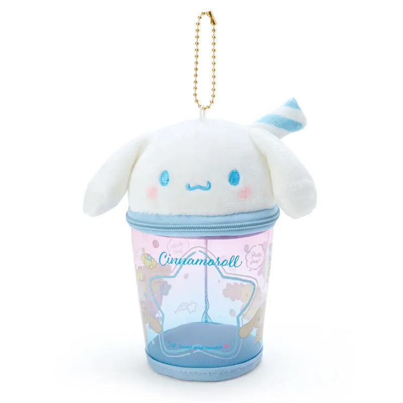 

Hello Kitty Y2K New Cinnamoroll Kuromi Cup Zipper Bag Sanrio Kawaii Anime Pompompurin Storage Plush Doll Pendant Hang Ornaments