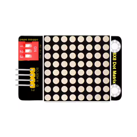 Keyestudio 8*8 LED Dot Matrix Module I2C Address Select for Arduino DIY Projects HT16K33 Chip 4Pin header DIY Programming Study