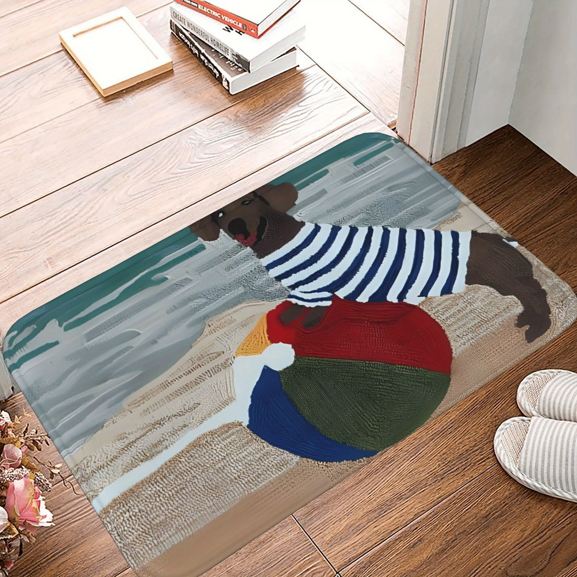 

1PC Dog Pattern Kitchen Rug Non-Slip Door Mats Pop design Bathroom Rug Bath Mat Carpet for Home Sink Laundry Decor