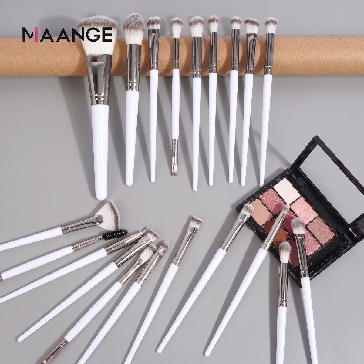 MAANGE 20PCS Makeup Brushes Set for Cosmetics Foundation Blush Powder Eyeshadow Soft Fluffy Kabuki Brush Blending Makeup Tools