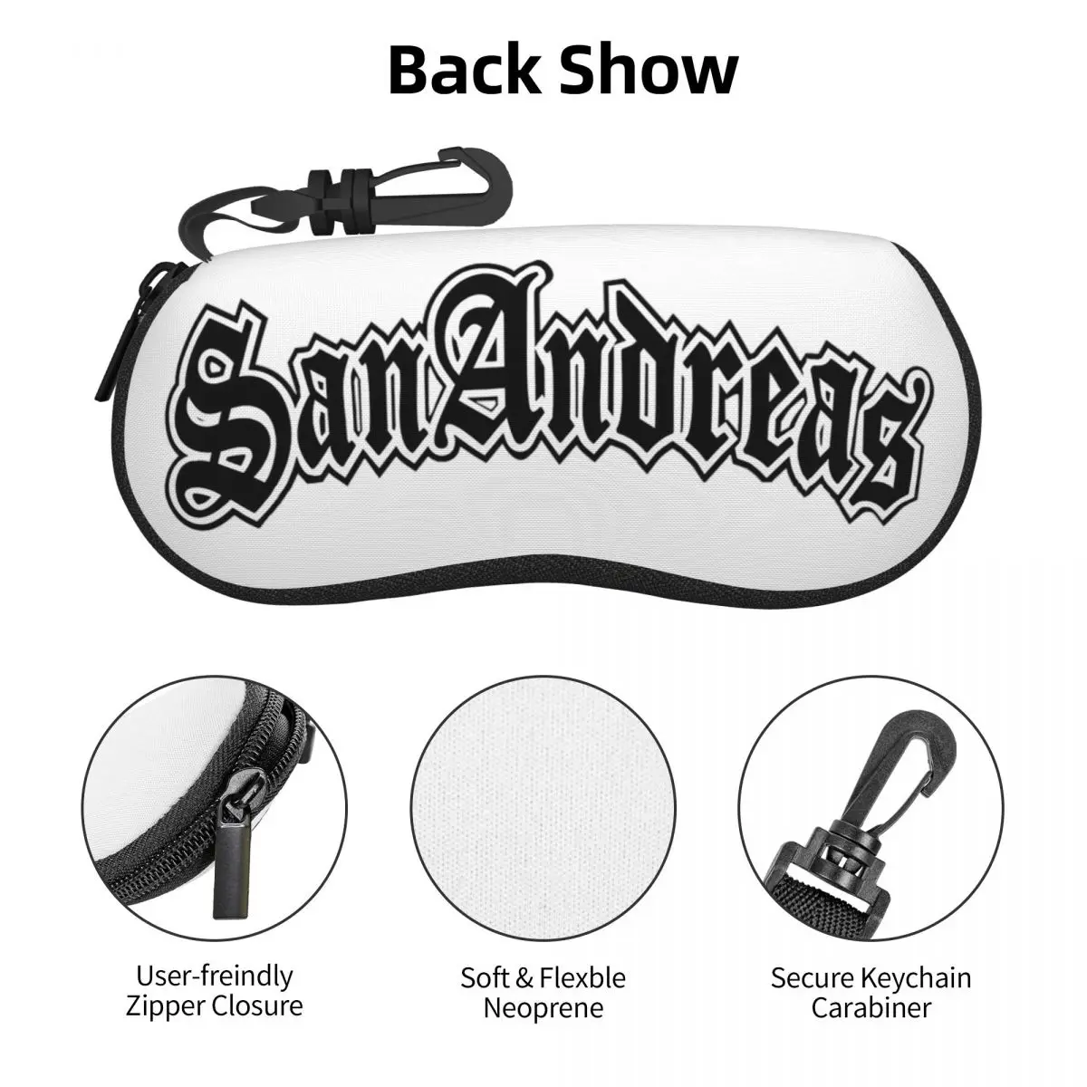 Sherm Head GTA San Andreas 로고 쉘 안경 케이스 보호용 선글라스 박스 여성 남성 소프트 안경 가방 파우치