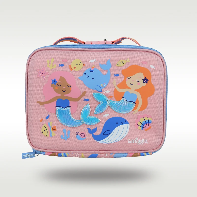 

Australia Smiggle hot-selling original children's lunch bag handbag orange mermaid fruit outdoor thermal insulation bag