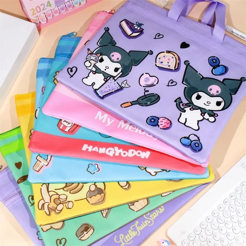 

Kawaii Anime Pochacco Sanrio Keroppi Innovative Tote Bag Cute Cartoon My Melody Cinnamoroll Student Document Storage Box Gift