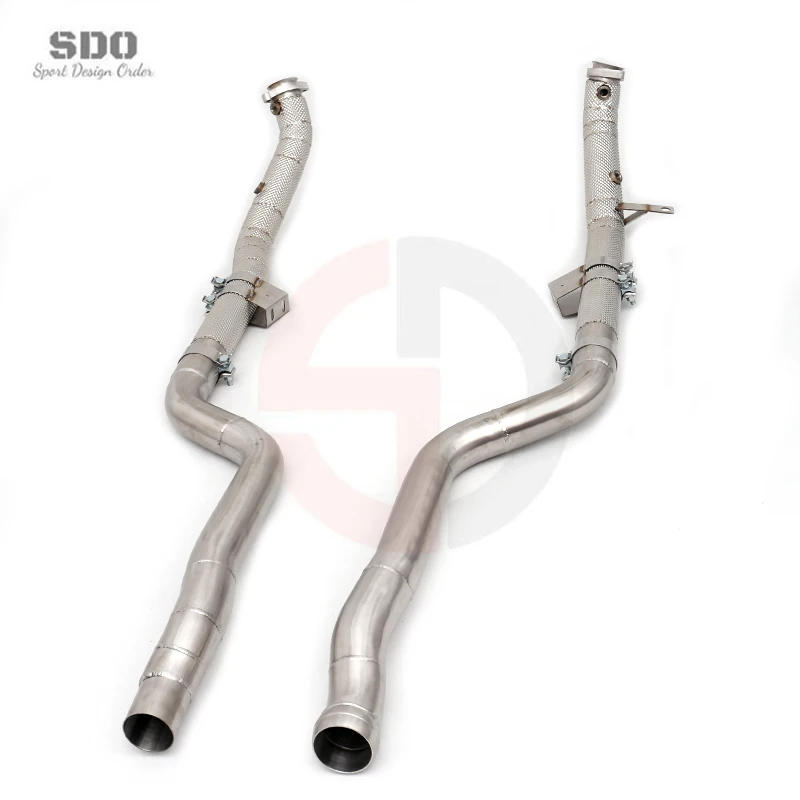 OEM Downpipe for -CLS63 CLS63S 5.5T 2007-2017 Heat Shield Downpipe Exhaust Without Catalyst Racing Exhaust