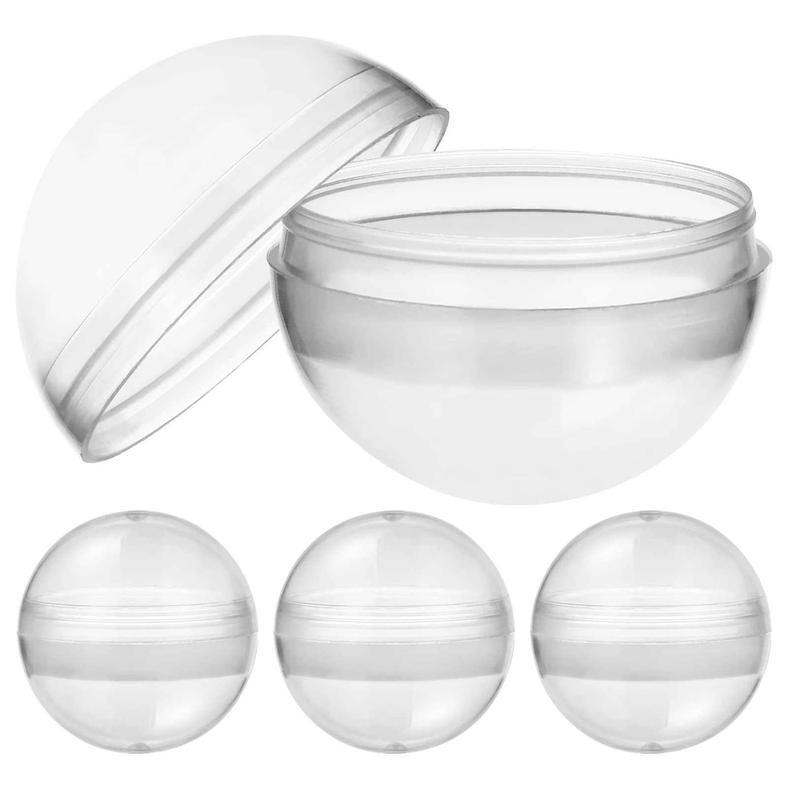 QUMIIRITY 50 Pièces Boules Transparentes Multifonctions - Capsules Surprise Pour Machines à Mâcher, Jouets, Décorations Et Fêtes