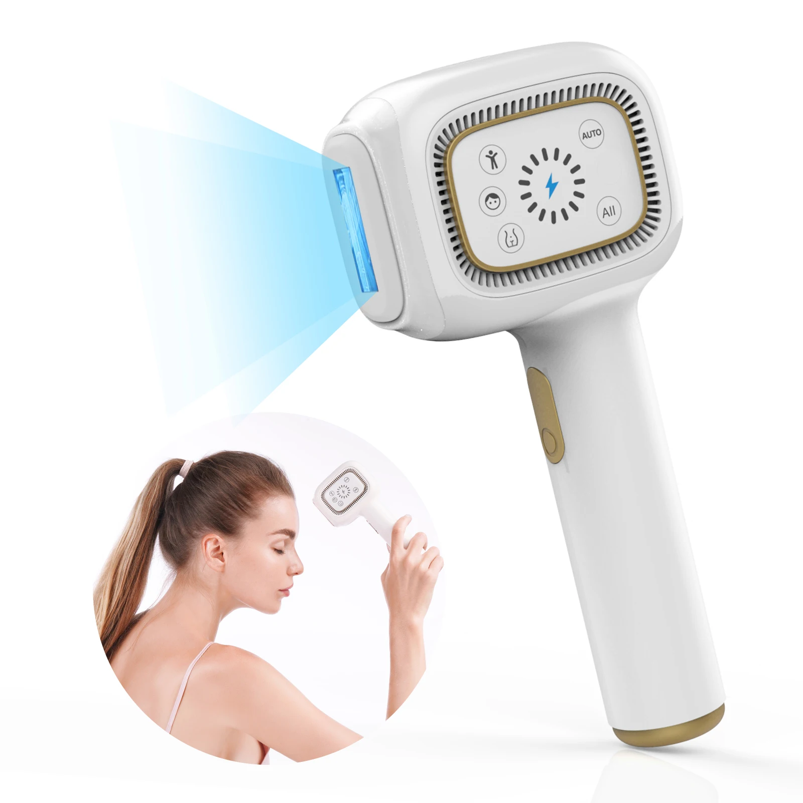 Dispositivo de depilación IPL, 5 niveles, 3 modos, 999,999 flashes, depilación para mujeres y hombres, depiladoras seguras en casa, Bikini para piernas y axilas