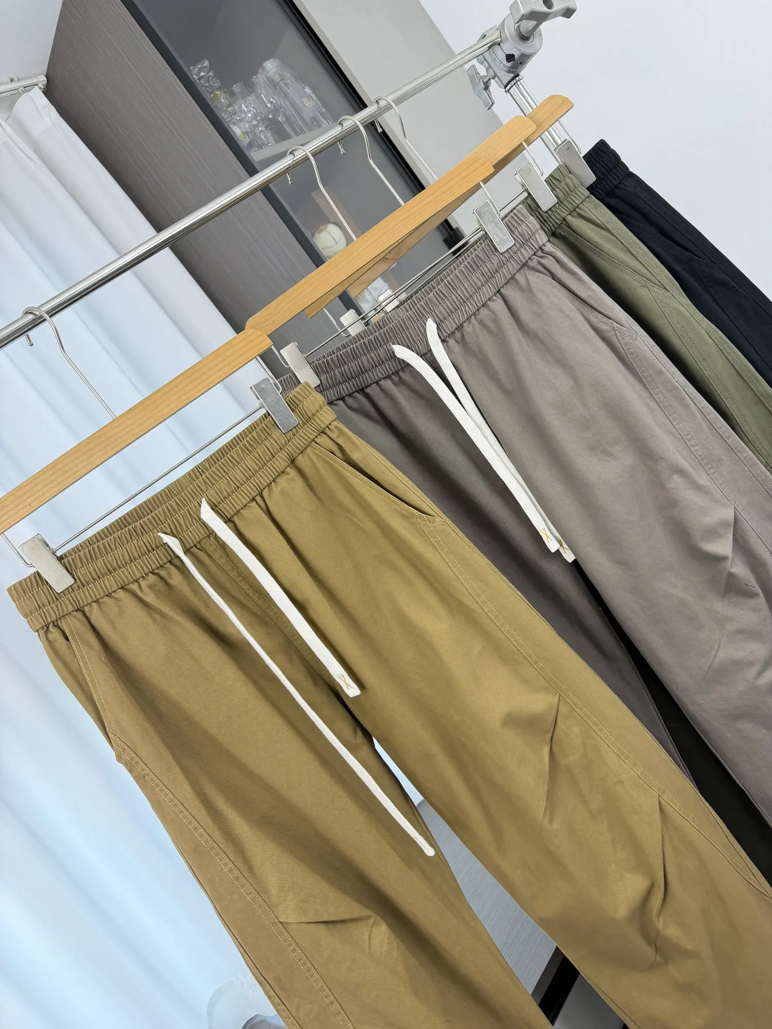 

Casual Wide Leg Men's Pants American Folded Sense Splicing Spring Loose Matching Workwear Casual Trousers by Minglecard
