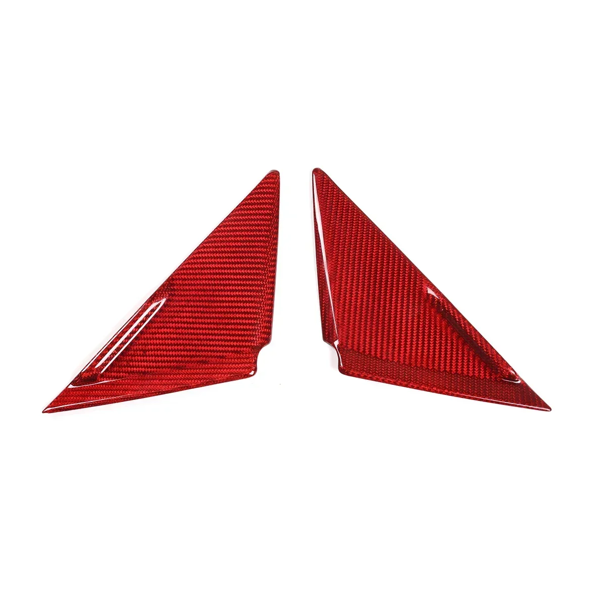 Real Carbon Fiber For Nissan GTR R35 2008-2016 Car Front A-pillar Triangle Decorative Sticker Exterior Decorative Accessories 5