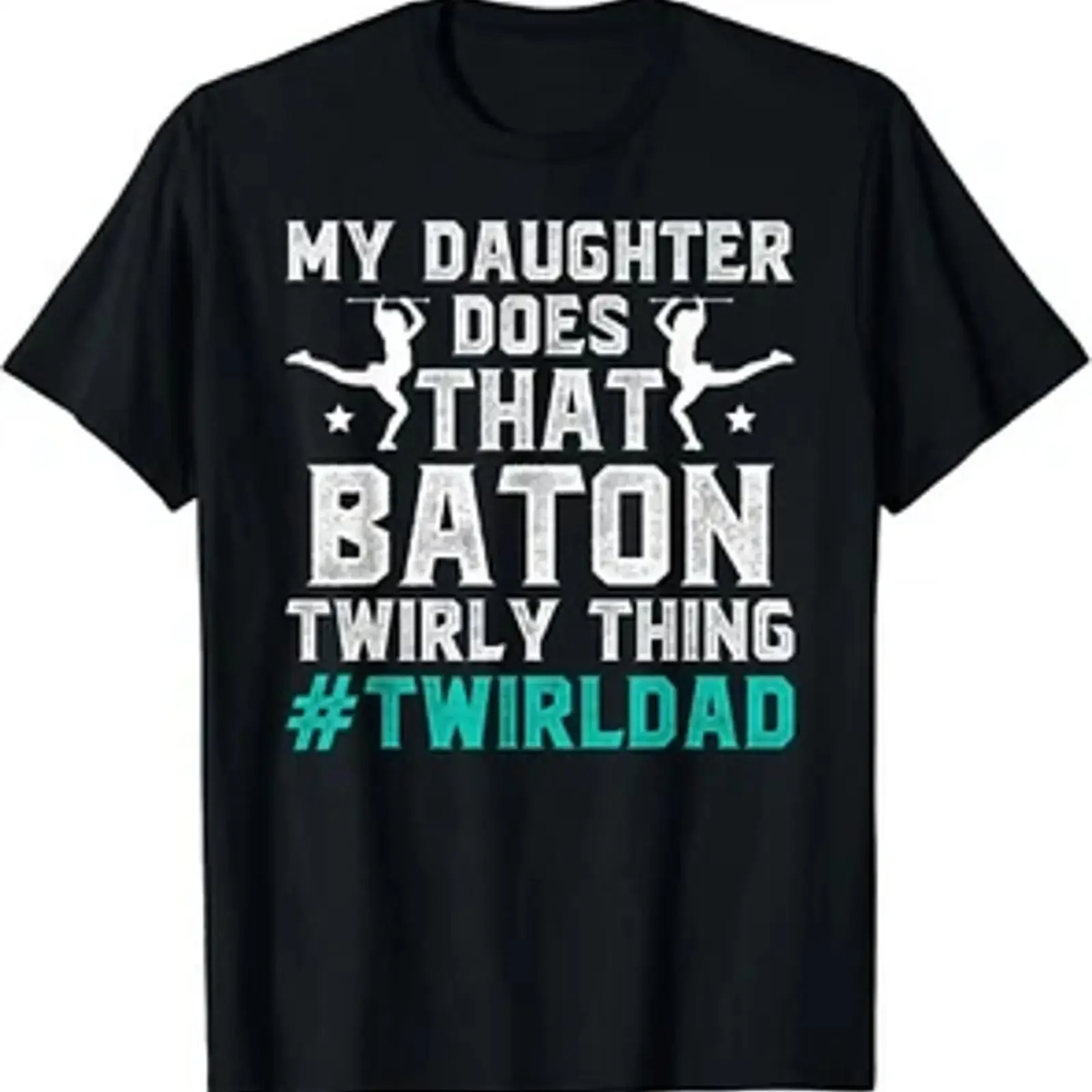 Funny T Shirt Baton Whirl Dad of a  vintage Washed Slightly Breathable streetwear graphic homme Stylish Soft Stretched