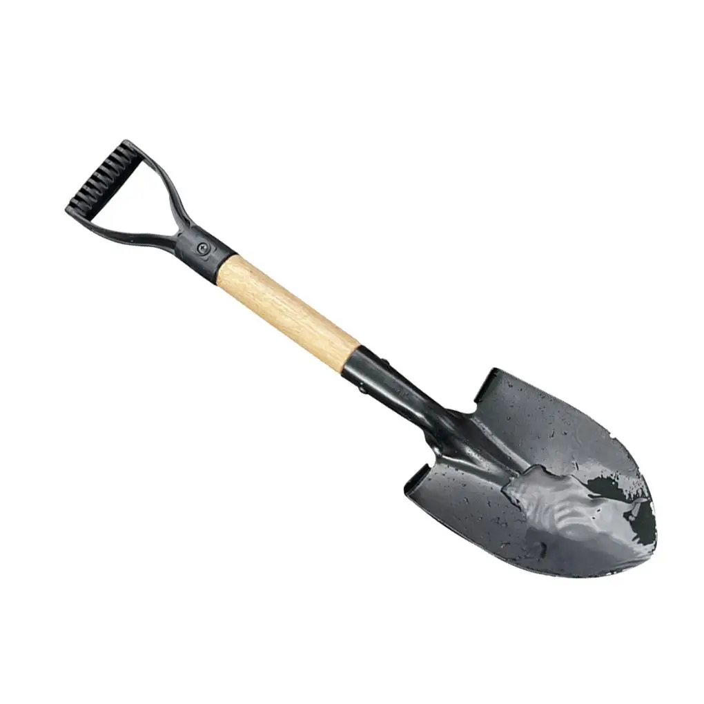 Kids Mini Beach Garden Snow Shove Outdoor Children Digging Shovel Metal Digging Sand Shovel With Wooden Handle