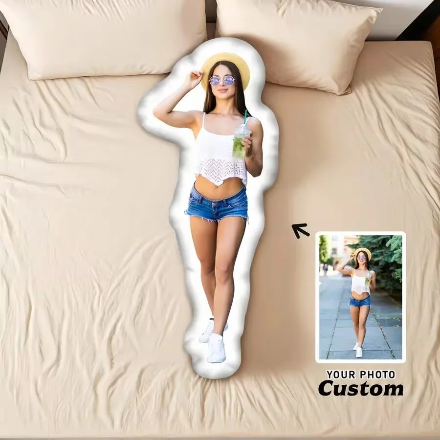 Customized Body Pillow, Personalized Full-Body Pillow Based on Photo, Funny Gift for Friends, Birthday Gift for Him/Her, Commemorative Keepsake, Unique Personalized Gift, Creative Gift, Suitable for Birthdays, Christmas, Thanksgiving, Halloween, and Other Holidays