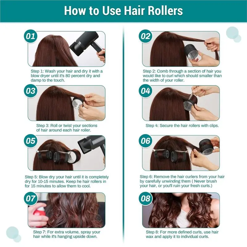 2026 New Comb And Storage Bag Included, 38 Pcs Self-Grip Hair Rollers Set In 4 Sizes, 12 Pcs Hair Clips For Blowout Look Styling
