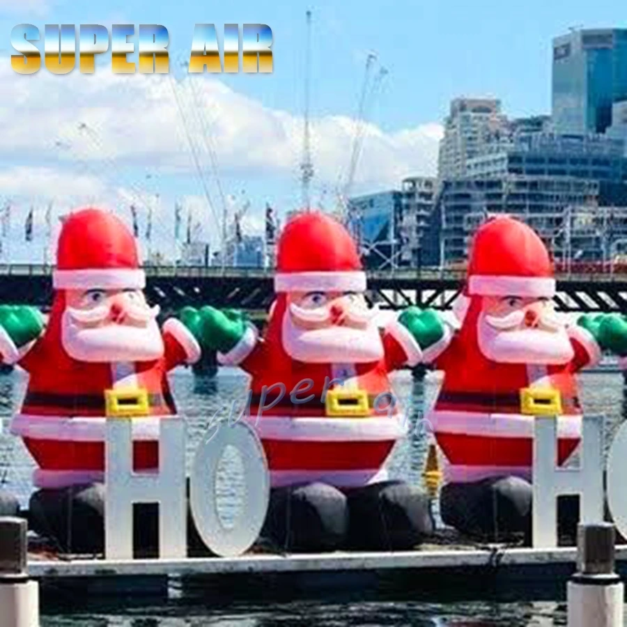 Christmas decoration activity advertisement featuring 3.5m H Standing  Christmas Model Inflatable Santa Claus