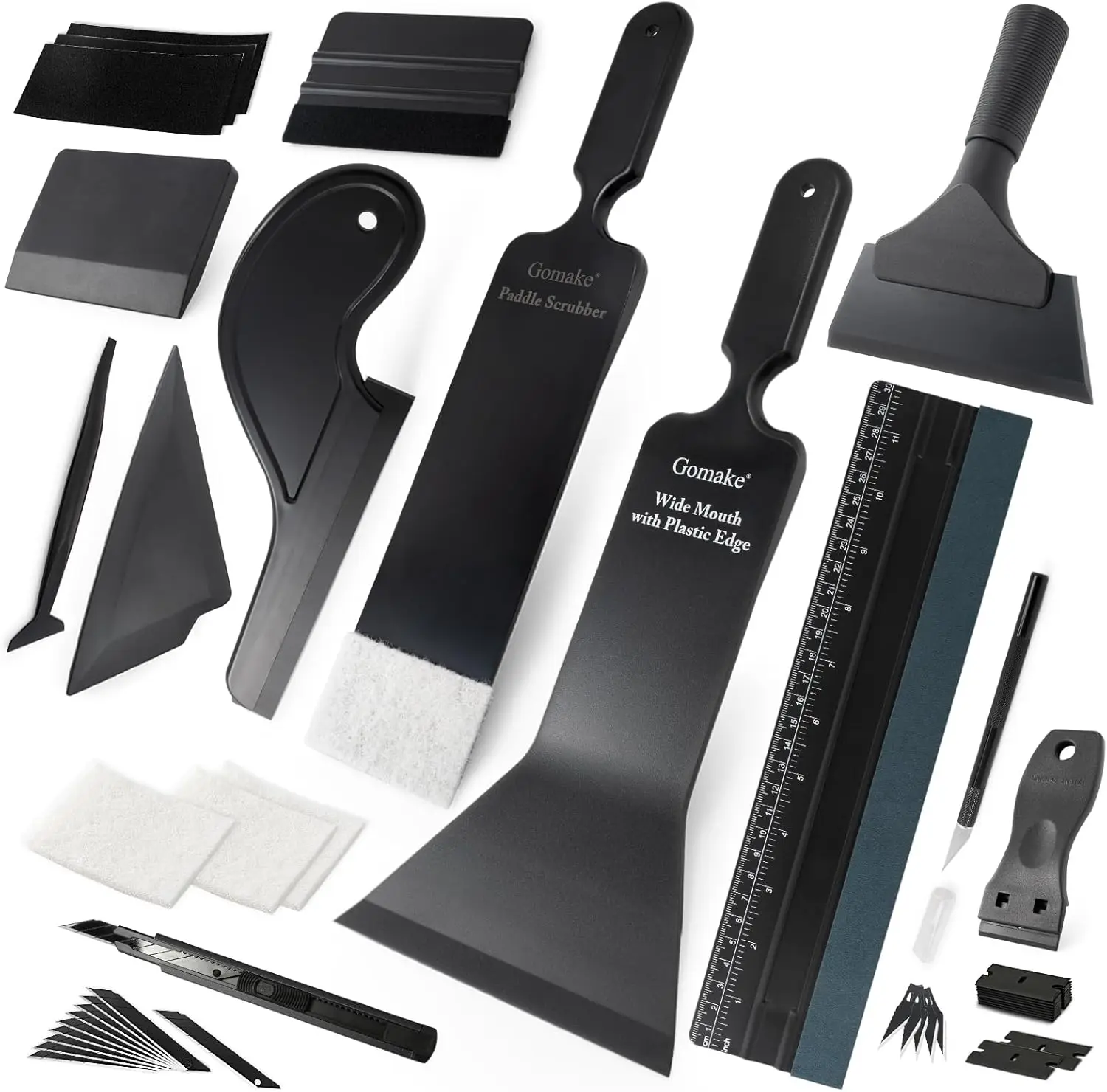 Professional Car Window Tint and Vinyl Wrap Tool Kit with Squeegees, Scraper, and Cutter for Easy Installation