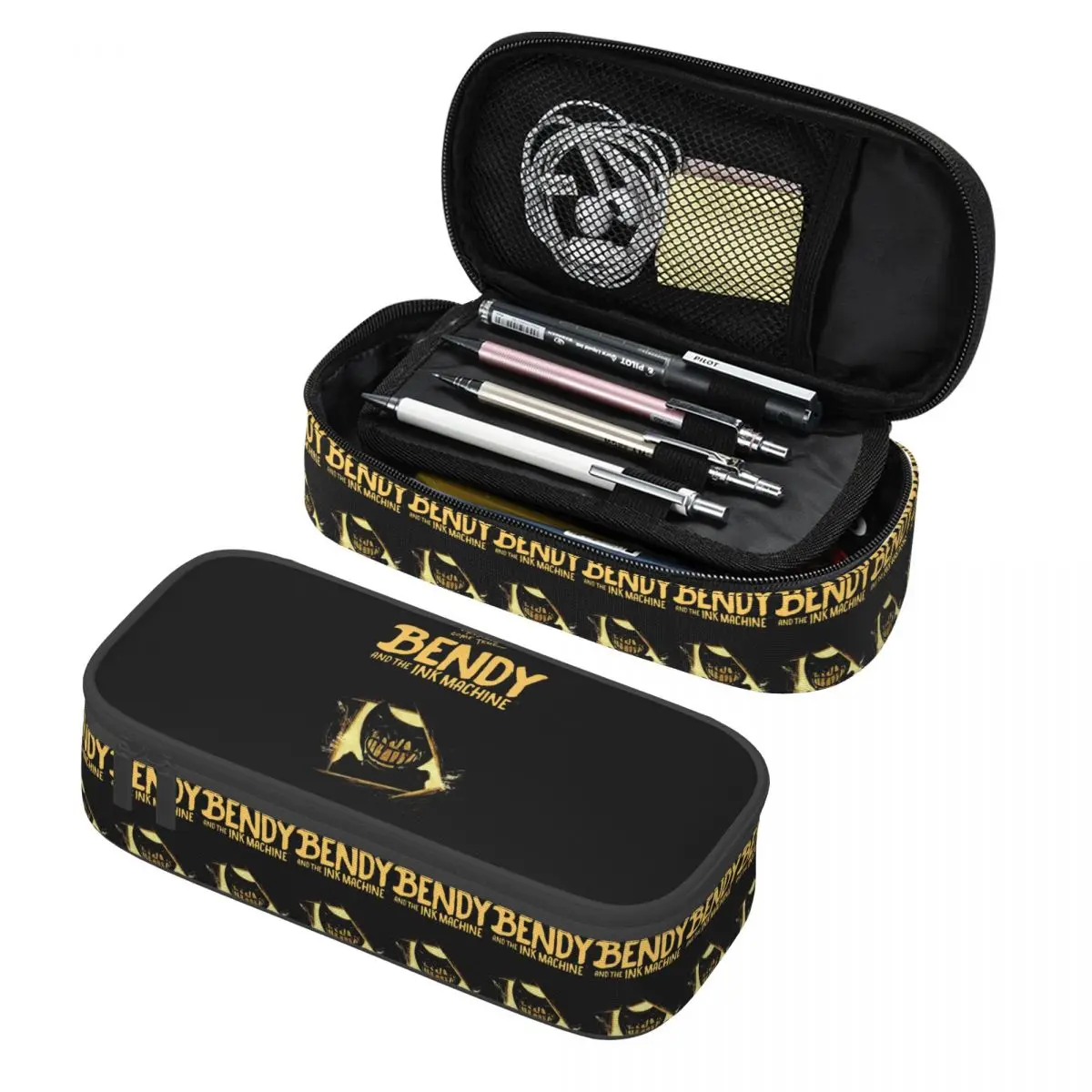 Bendy And The Ink Machine Cartoon Game Pencil Case Pen Holder Storage Stationery Supplies Pen Box Pencil Bag for Students