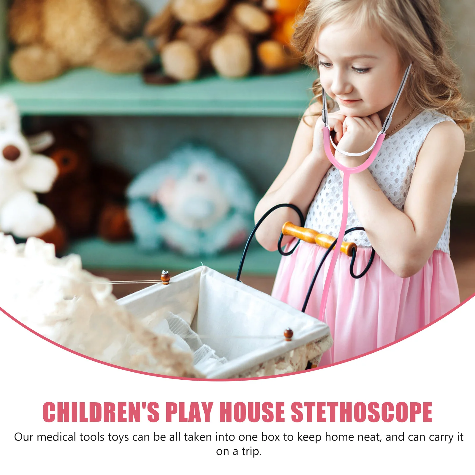 ชุดคุณหมอสำหรับเด็ก ชุดเล่นบทบาทสมมติทางการแพทย์ ชุดจำลองการเล่นบทบาทสมมติในโรงพยาบาล ลายการ์ตูน