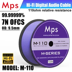 M-110 HiFi MPS 7N OFC posrebrzany kabel Audio 110 Ohm nadaje się do dekodowania kabla koncentrycznego AES/EBU lub kabla równowagi XLR