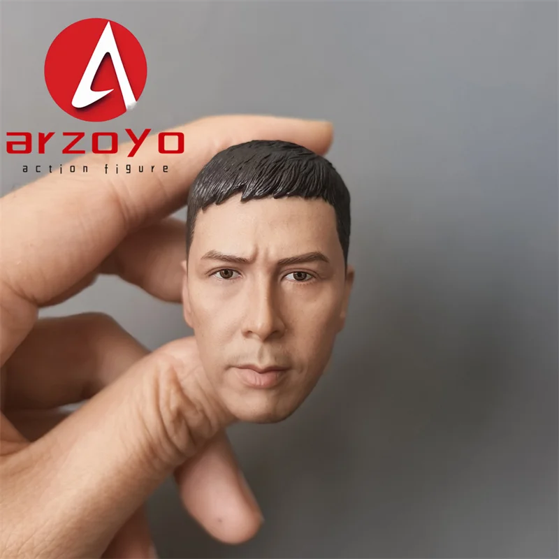 1/6 masculino ásia artes marciais estrelas donnie yen cabeça esculpida modelo para 12 "figura de ação corpo