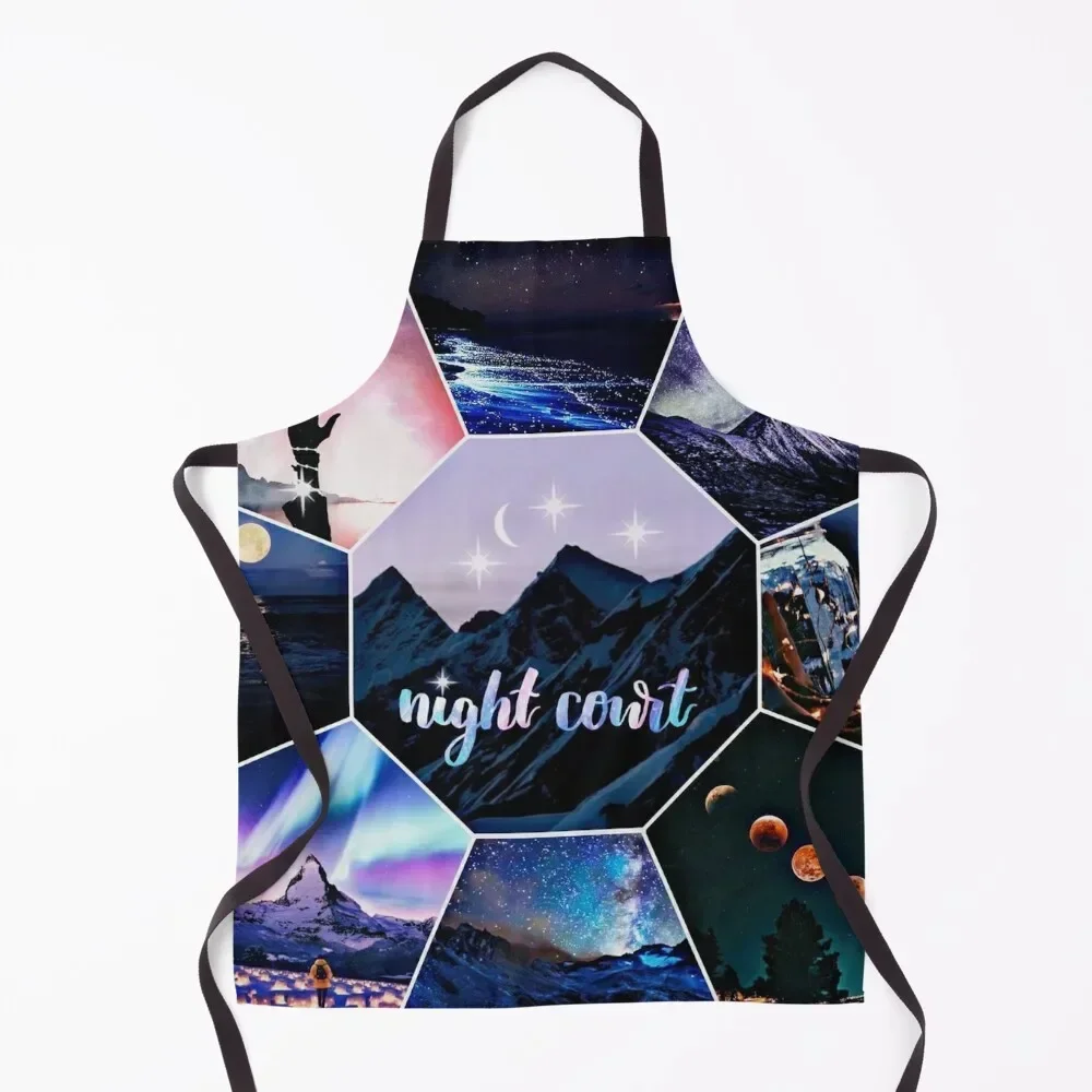 

Night Court from Acotar Collage Apron Kitchen Items cook wear Apron