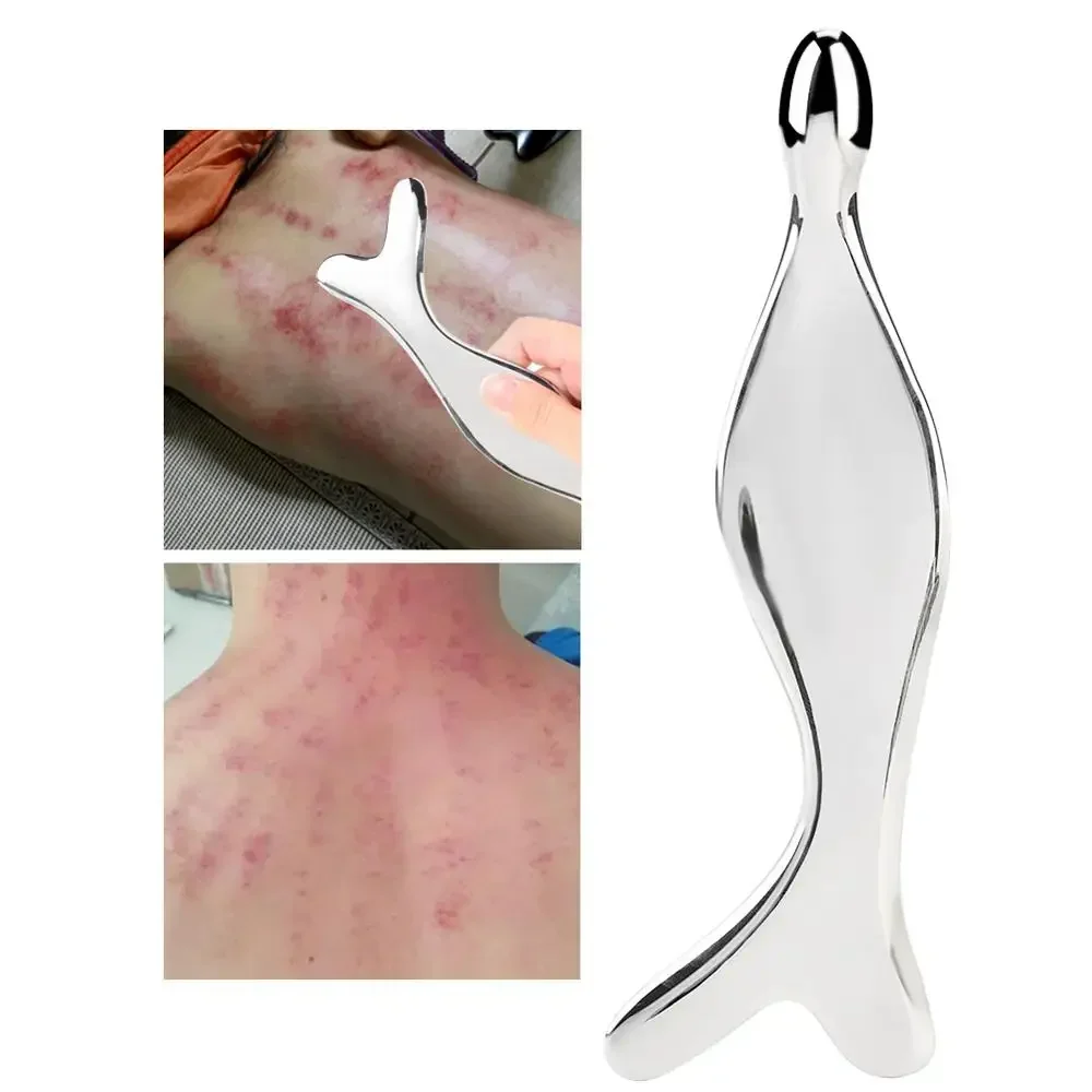 Portable Stainless Steel Gua Sha Board Body Release Pressure Muscle Massage Board Physical Therapy Chiropractic Care Tool Supply